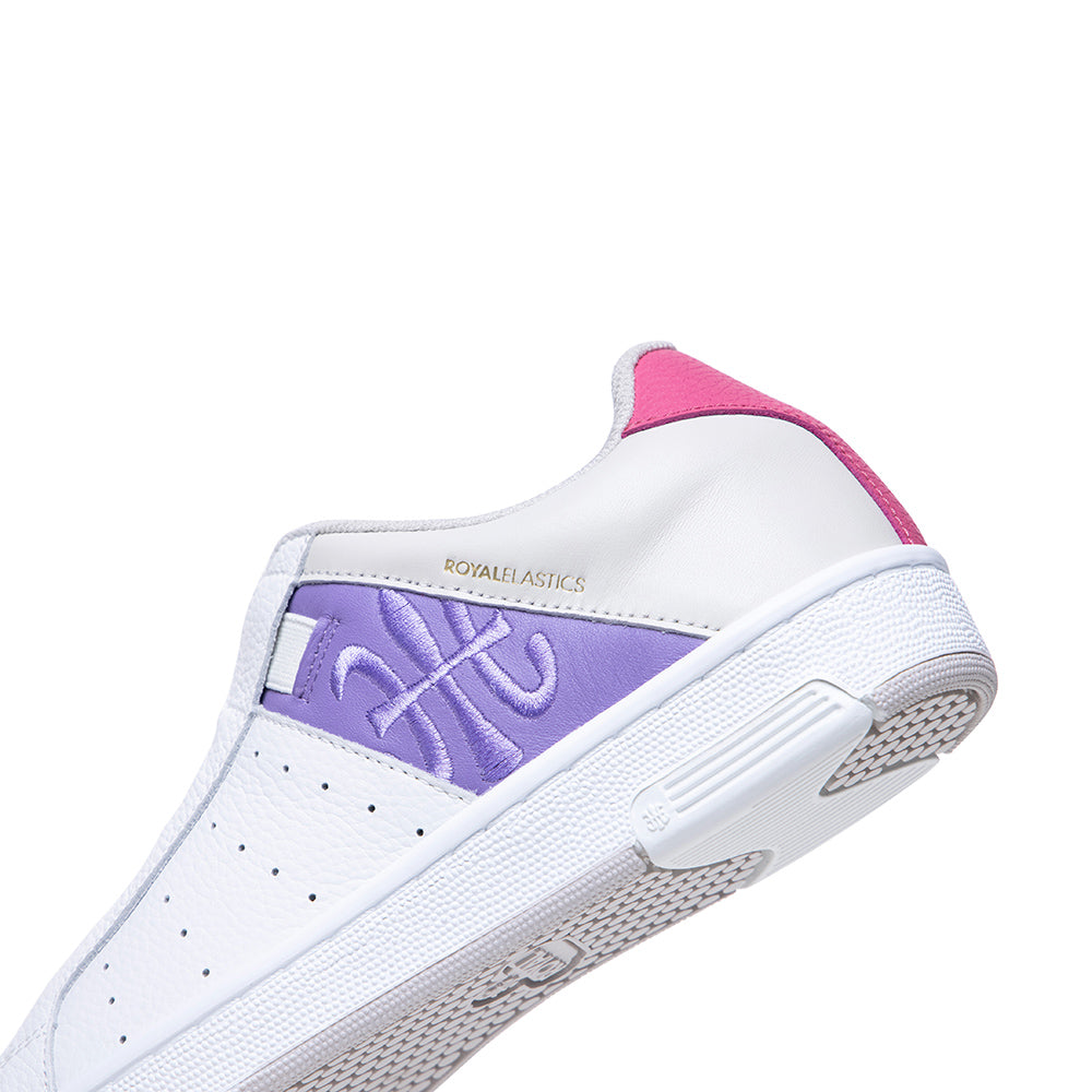 Women's Icon OG White Purple Pink Logo Leather Sneakers 91932-061