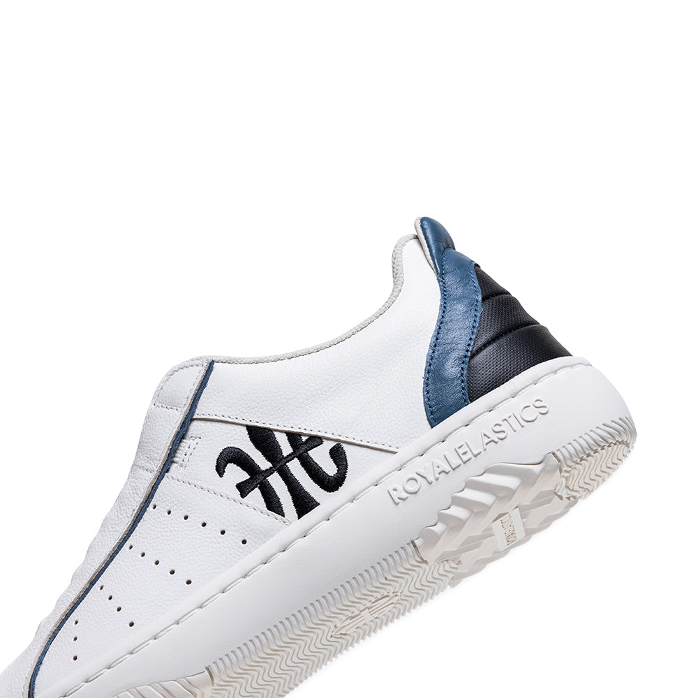 Men's Icon 2.0X White Black Blue Leather Sneakers 06323-095