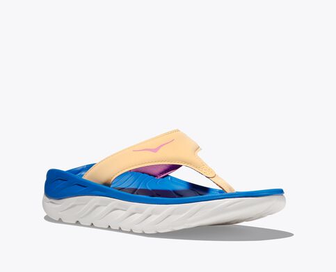 HOKA WOMENS ORA RECOVERY FLIP - IMPALA / COASTAL SKY