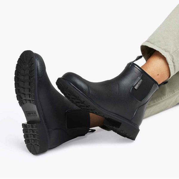 Bobbi Rain Boot in Black from Merry People