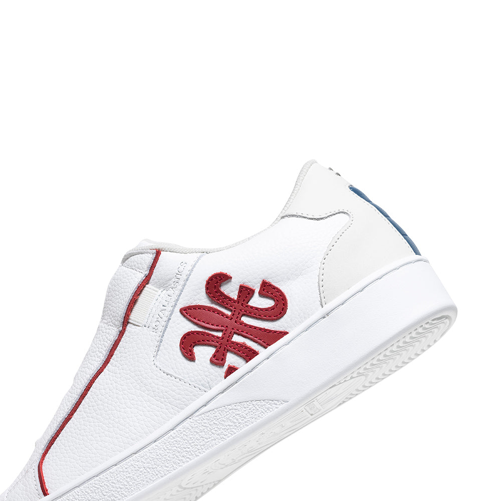 Men's Adelaide White Red Blue Leather Sneakers 02623-015