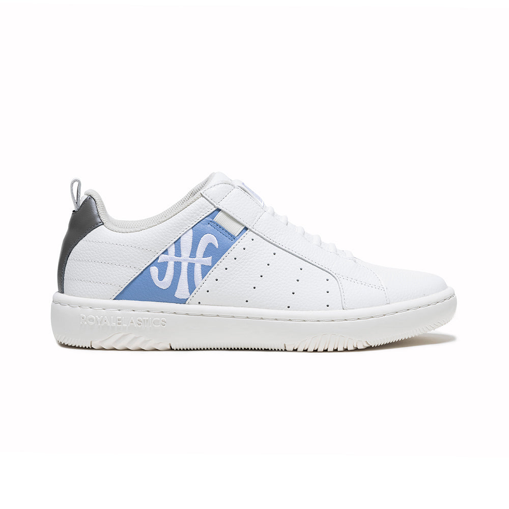 Men's Icon 2.0 White Blue Logo Leather Sneakers 06522-058