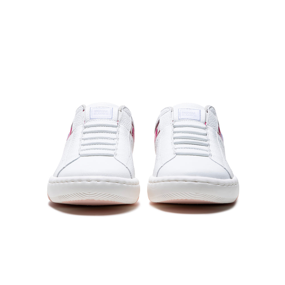 Women's Icon 2.0 White Pink Logo Leather Sneakers 96522-001