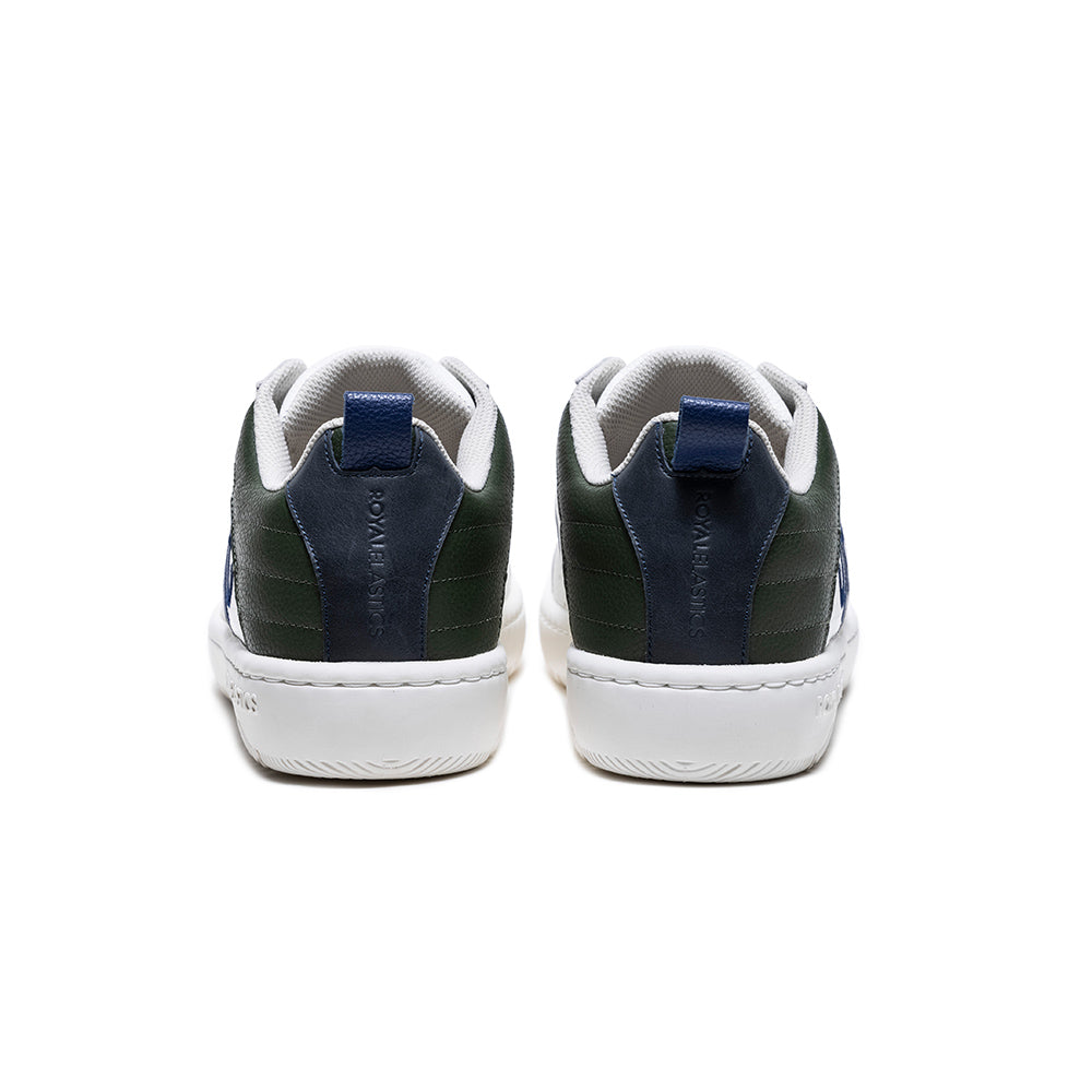 Men's Icon 2.0 White Blue Green Logo Leather Sneakers 06523-045