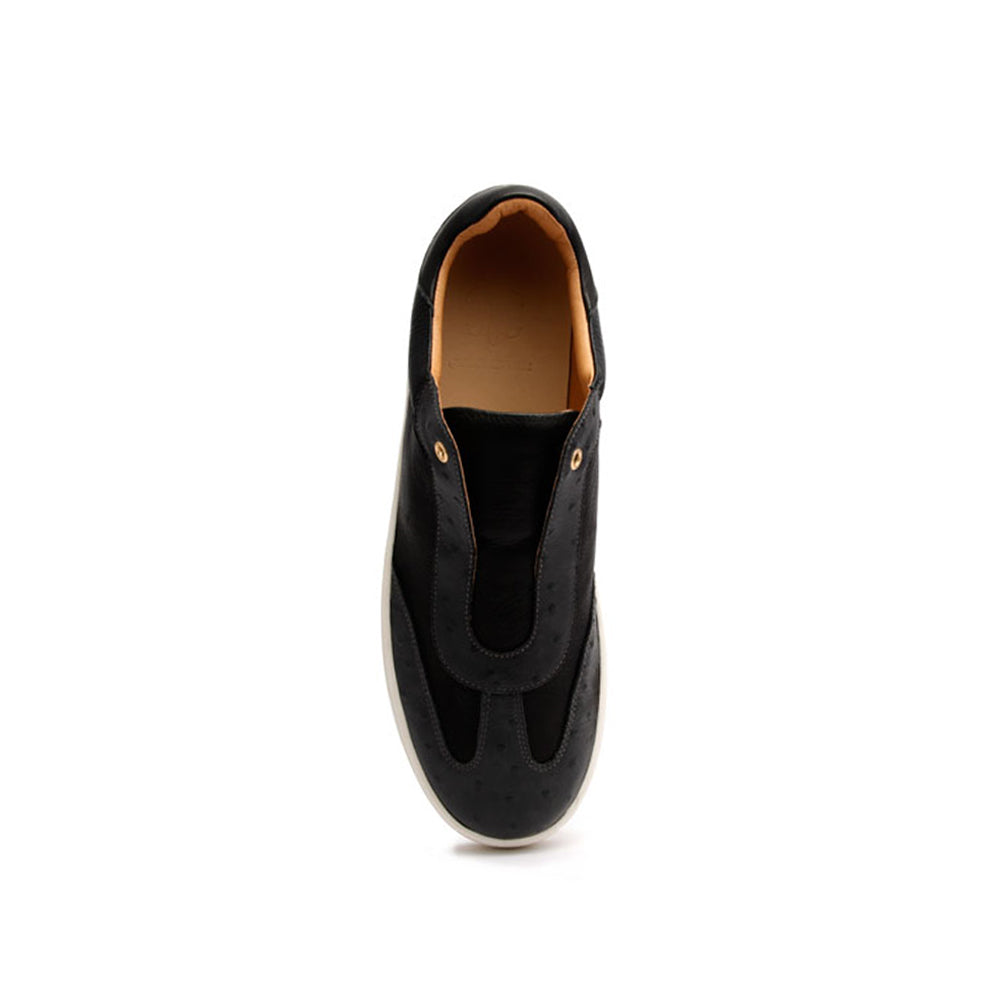 Men's Epiphany Black White Leather Loafers 06284-980