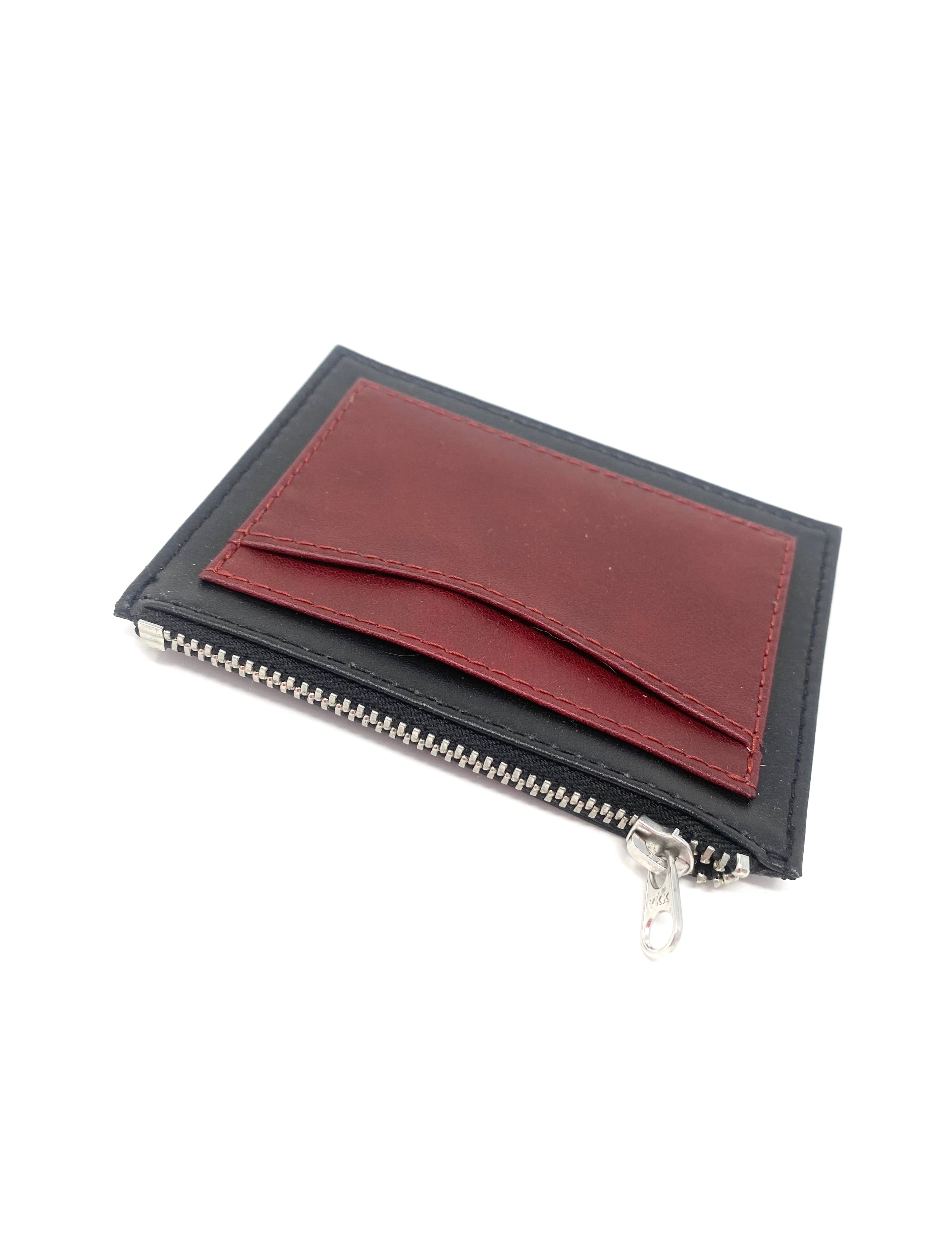 Brit Wallet in Black/Bordeaux from Novacas