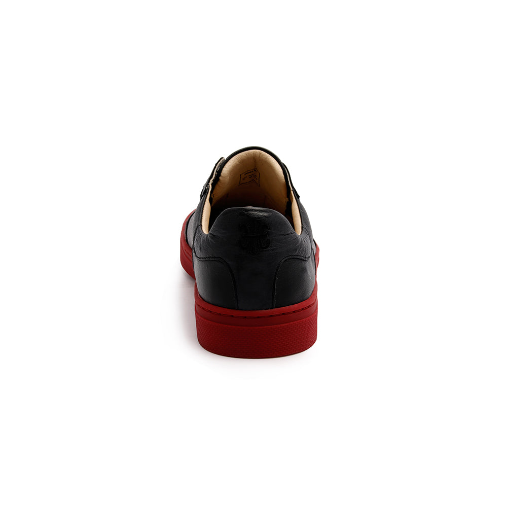 Men's Epiphany Black Red Leather Loafers 06284-991