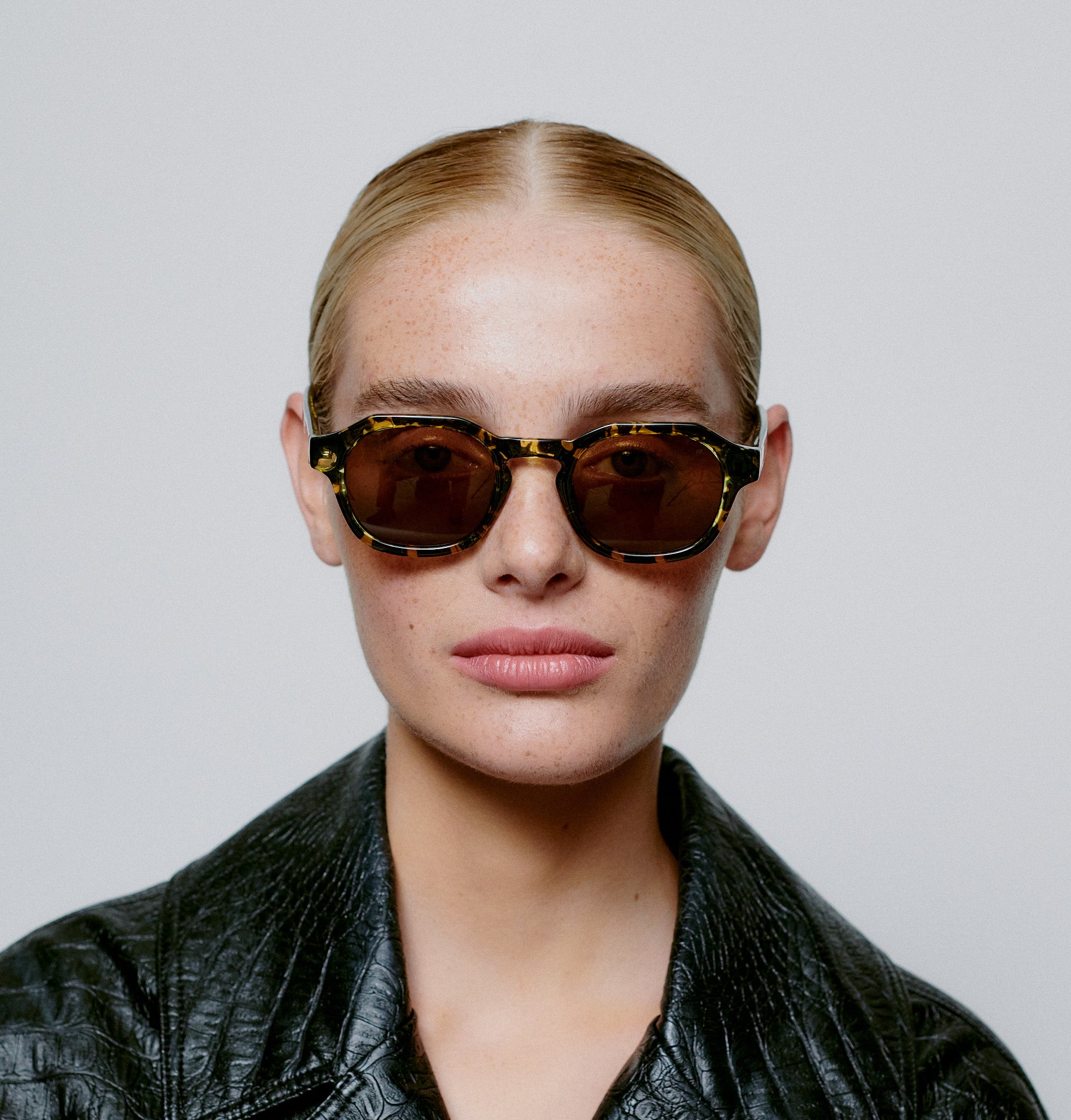 Zan Sunglasses in Black Yellow Transparent from A. Kjaerbede