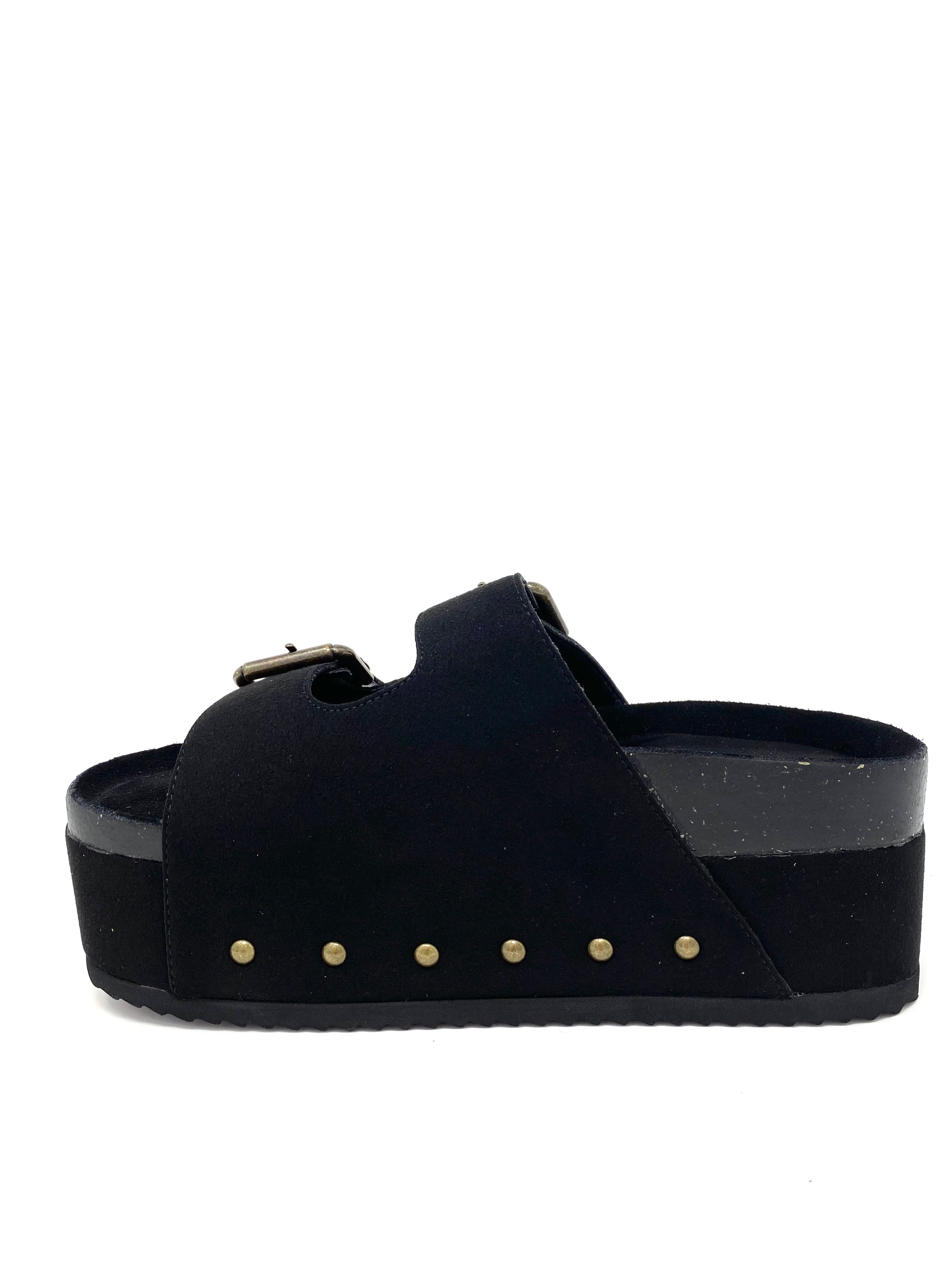 Cooper-2 Platform Sandal in Black from Intentionally Blank