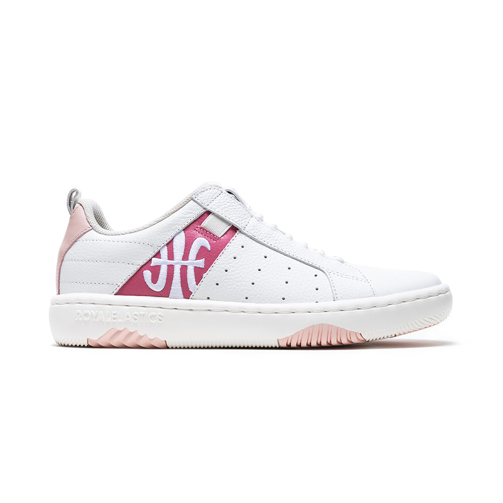 Women's Icon 2.0 White Pink Logo Leather Sneakers 96522-001